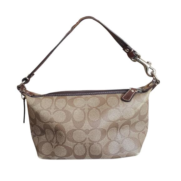 Coach Signature Stripe Coated Canvas Mini Top Handle Bag - Picture 4 of 9